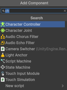 Add Character Controller Adding Character Controller Component